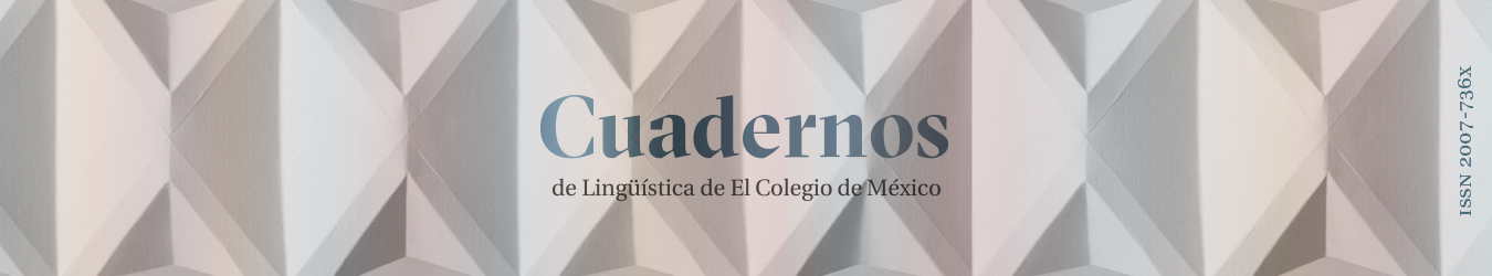 Cuadernos de Lingüística de El Colegio de México LOGO